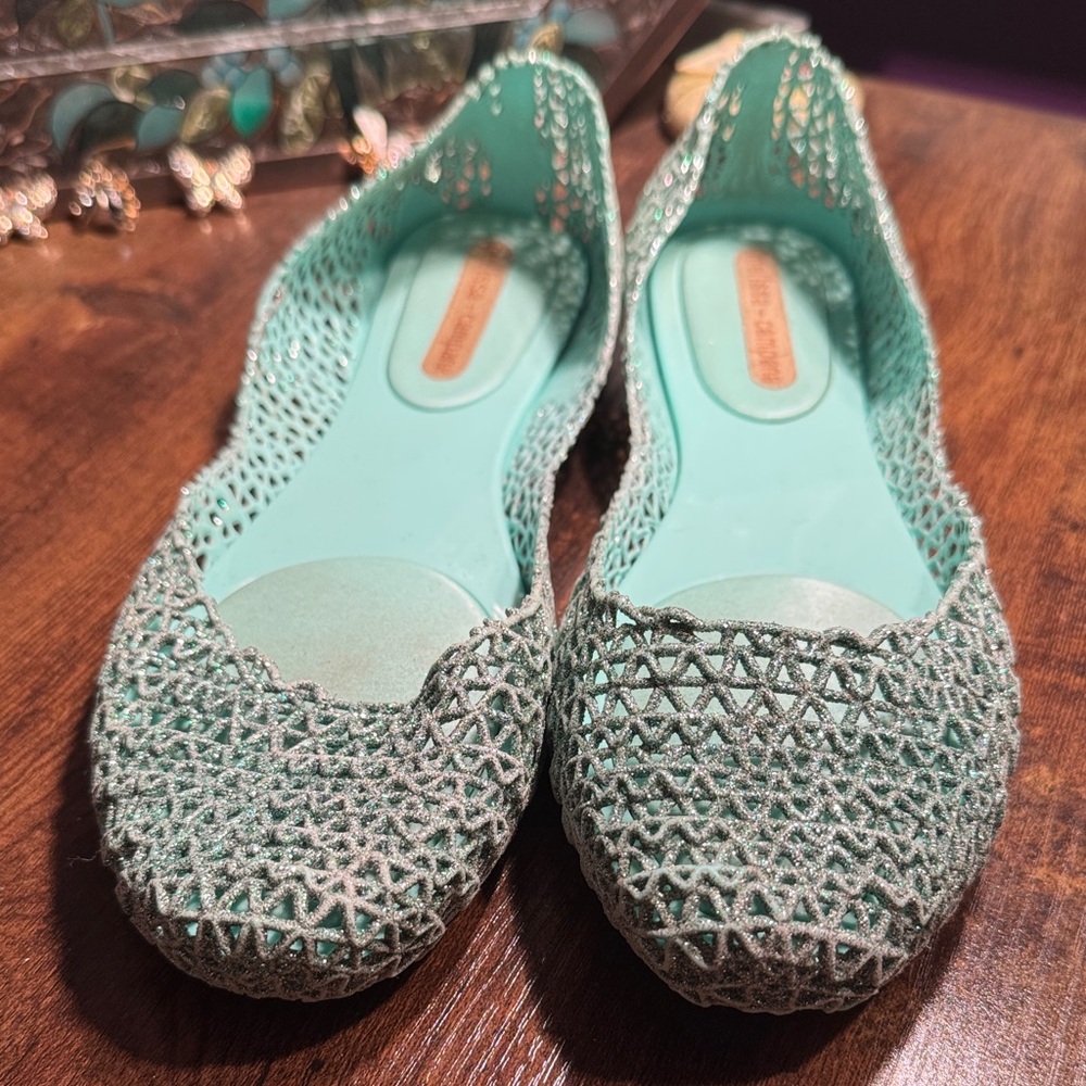 Melissa Aqua Mesh Loafers
